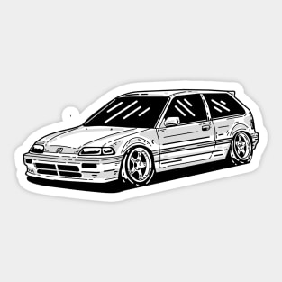 White civic Sticker